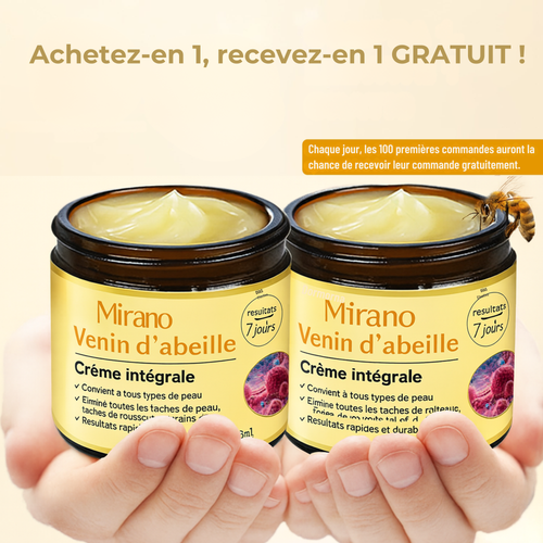 Crème intégrale au venin d'abeille